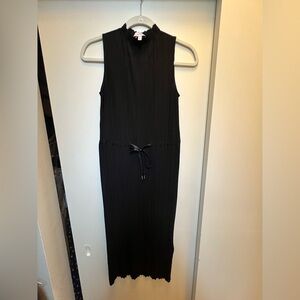 & Other Stories Black Stockholm Atelier pleated midi dress